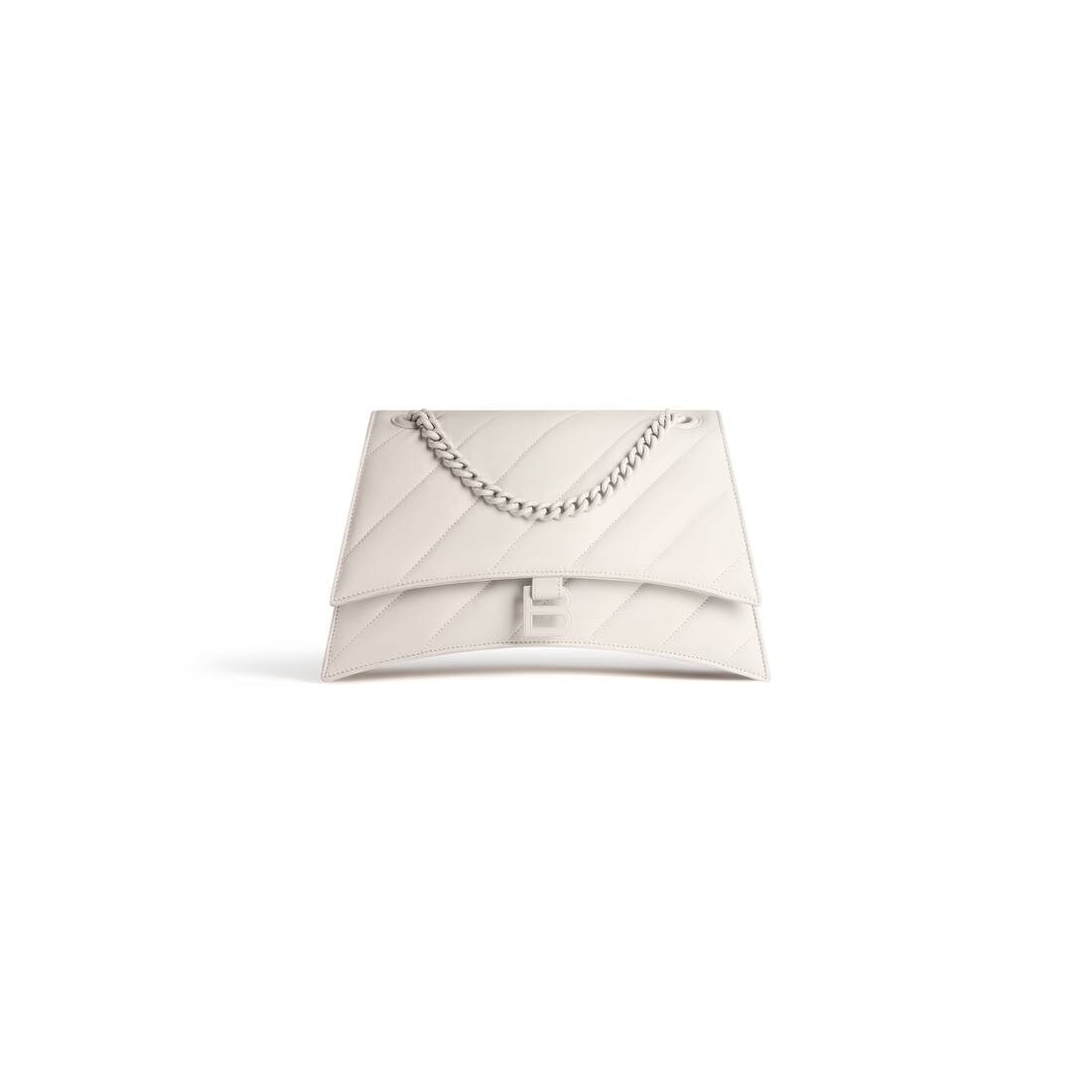 Women's Crush Medium Chain Bag Quilted  in Beige - 5