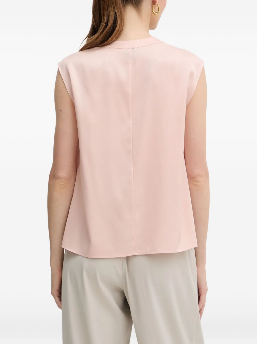 sleeveless wrap top - 3