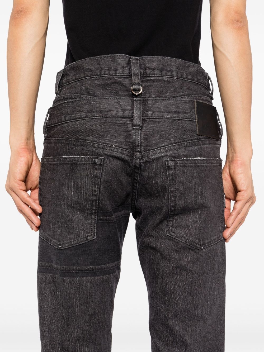 logo-embroidered skinny jeans - 5