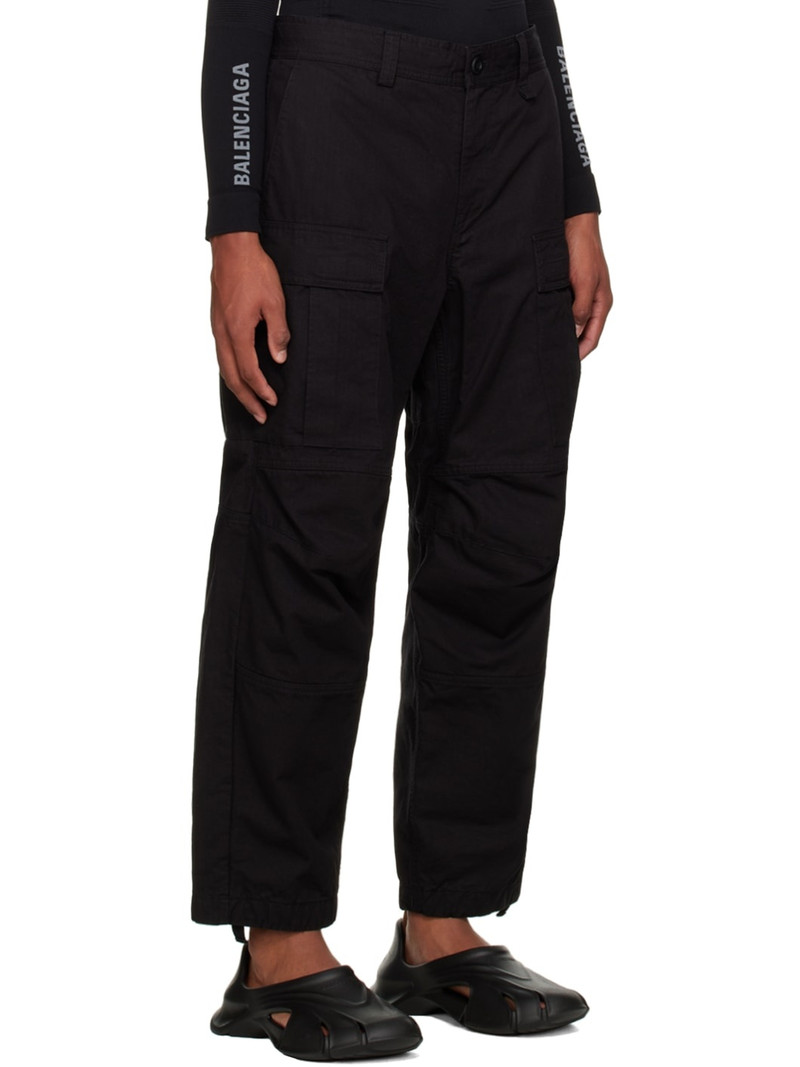 Black Paneled Cargo Pants 2