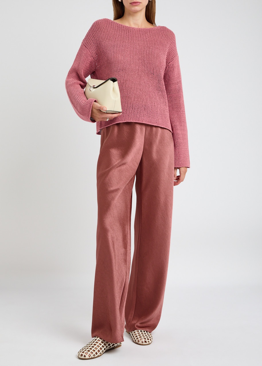 Vince Wide-leg Satin Trousers - 4