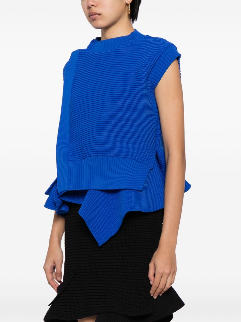 layered sleeveless knit top - 3