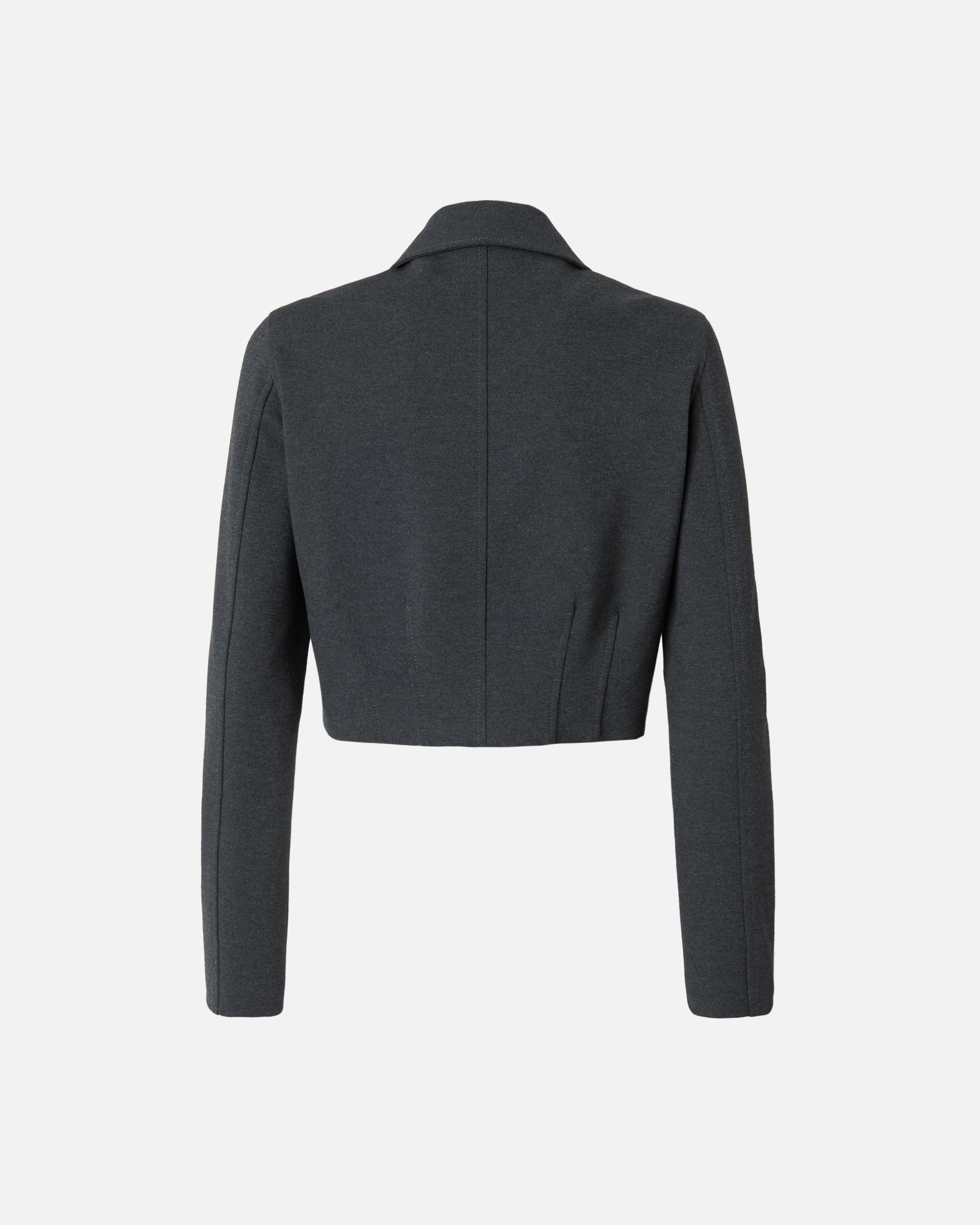 SHORT SINGLE-BREASTED JACKET WITH FABRIC STITCH - 6