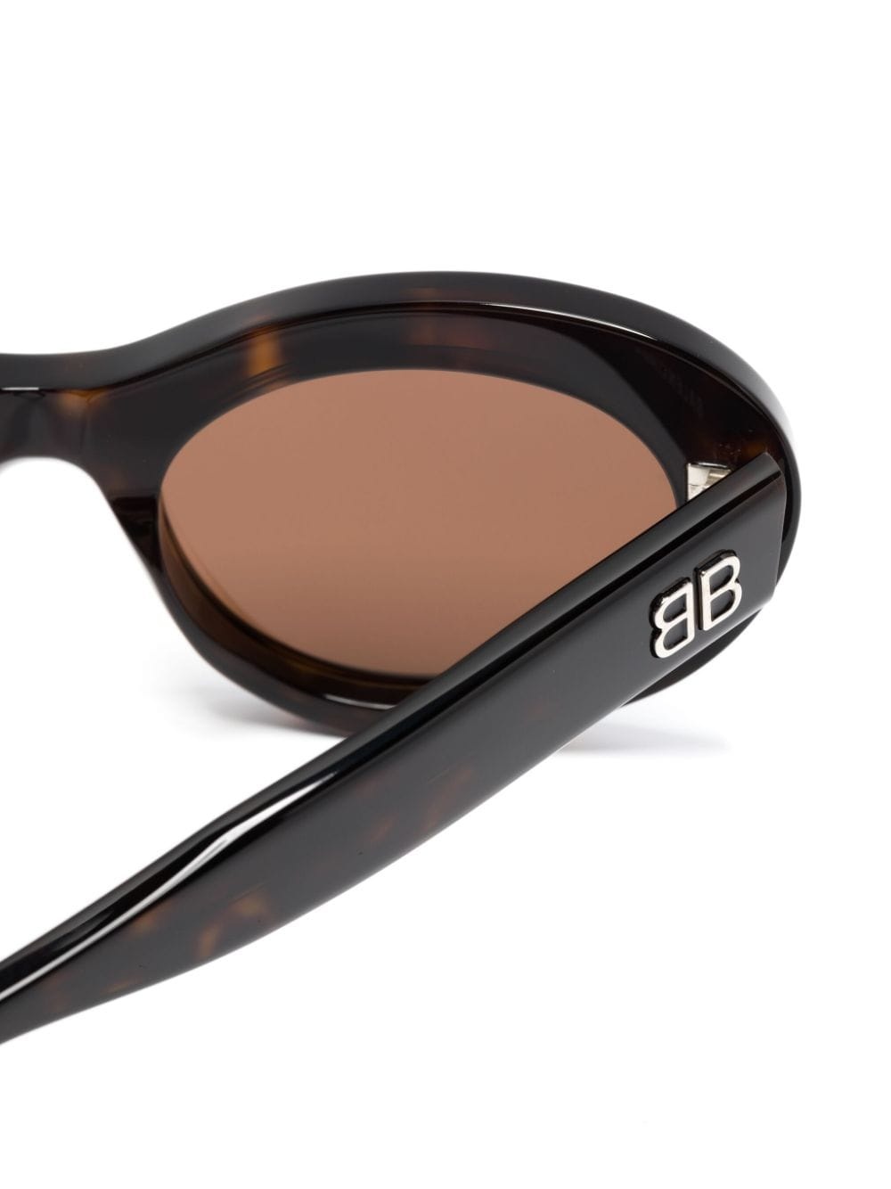 logo-plaque round-frame sunglasses - 3