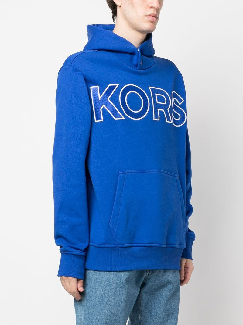 logo-embossed cotton hoodie 3