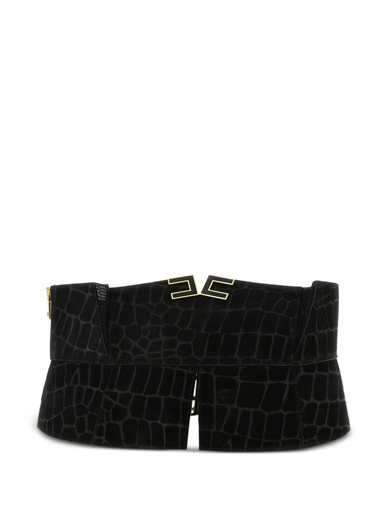 cut-out enamelled bustier belt 1