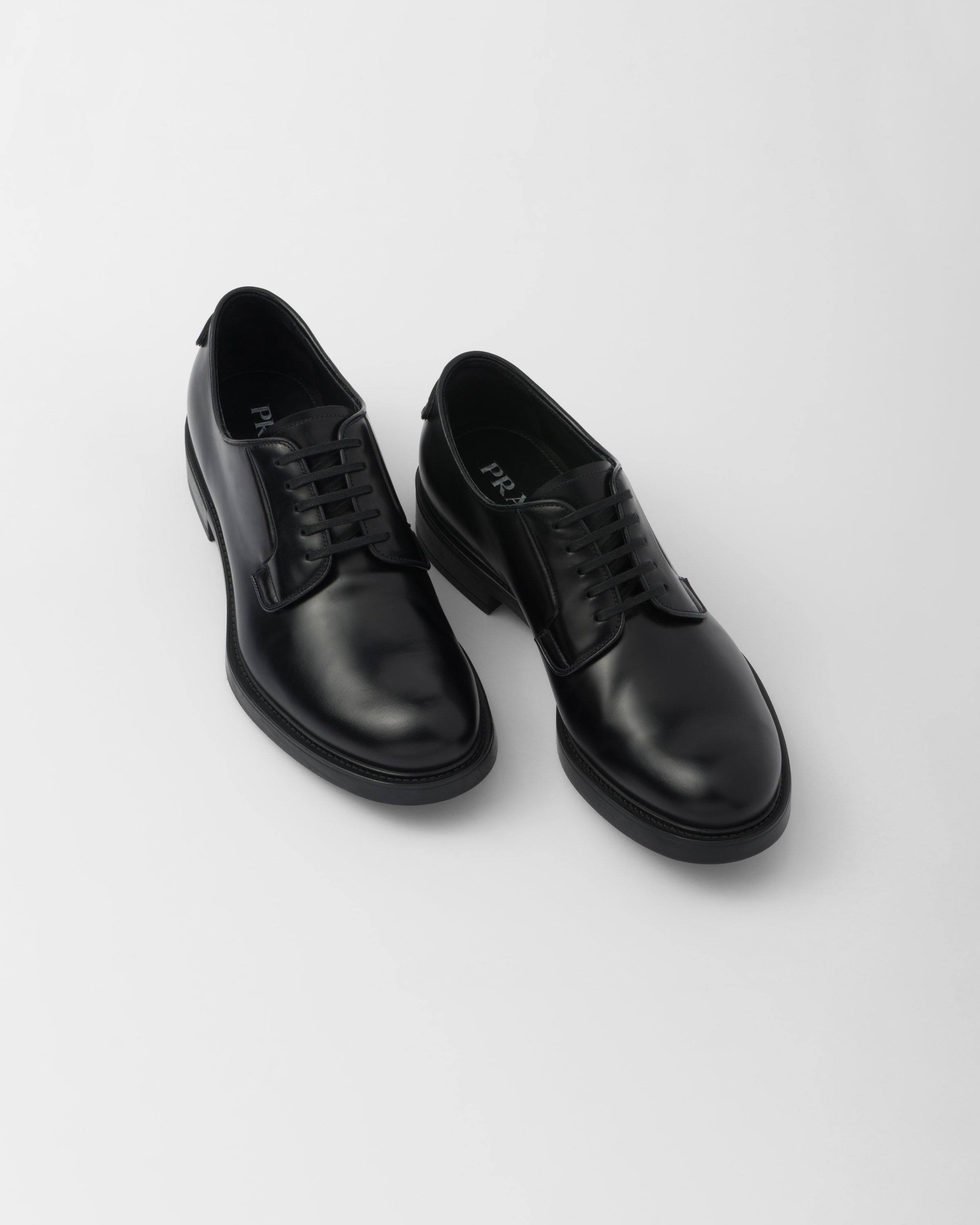 Brushed leather derby shoes - 4