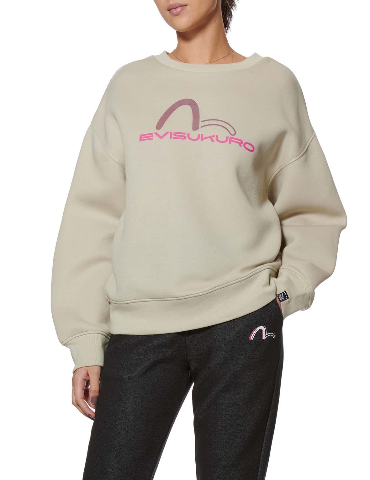 Seagull Print 2-Way Oversized Sweatshirt - 4