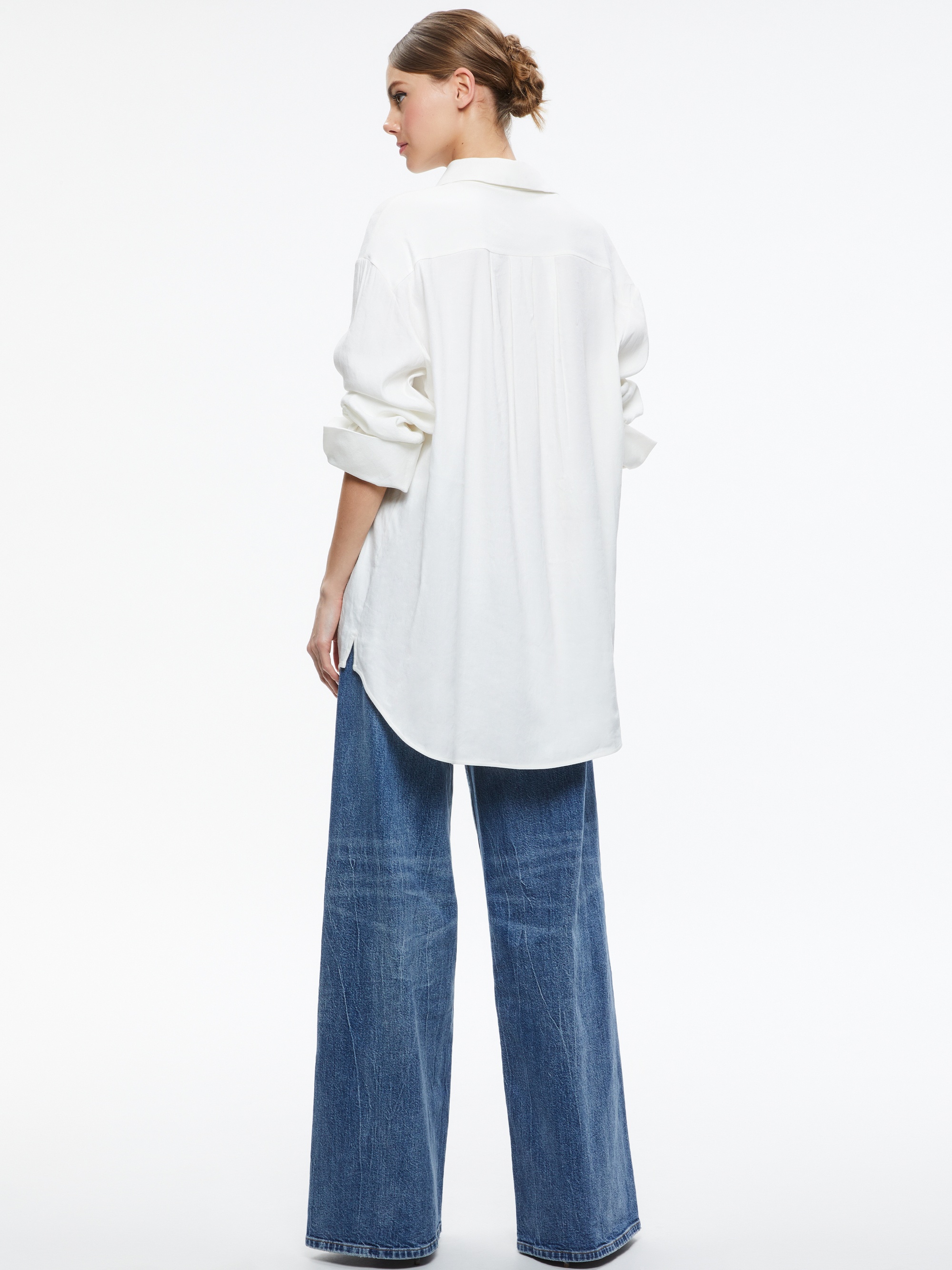 FINELY OVERSIZED LINEN BUTTON DOWN SHIRT - 3