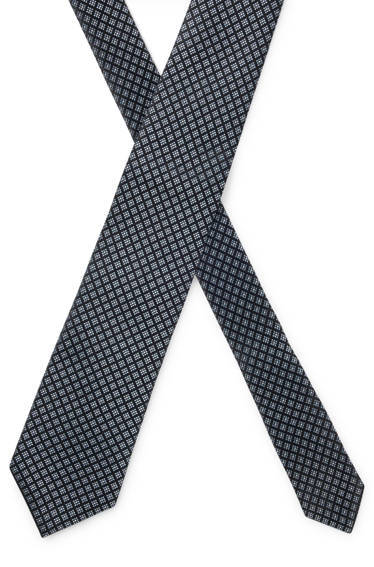 JACQUARD-PATTERN TIE IN ITALIAN-MADE SILK - 4