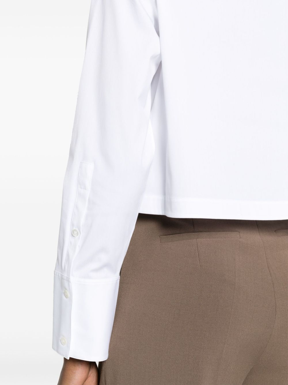 boat-neck poplin blouse - 5