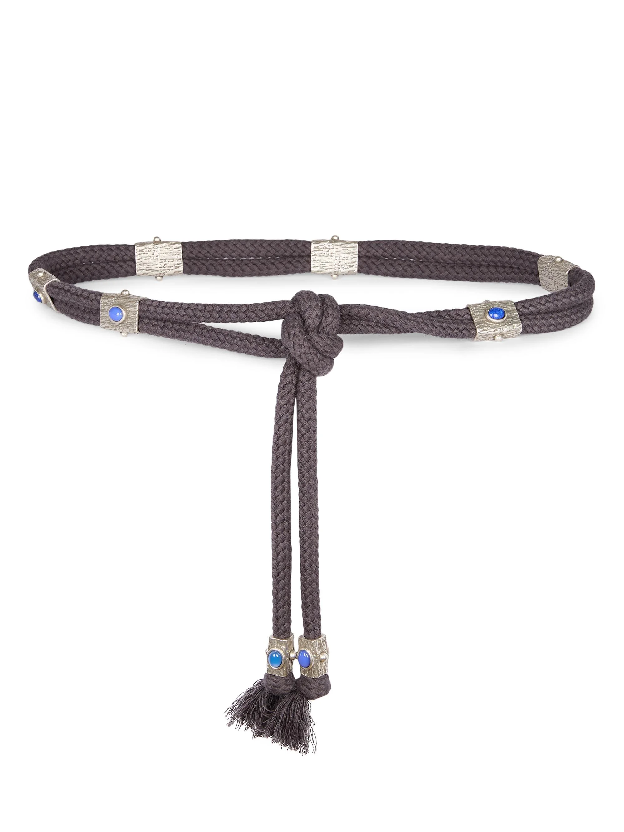 Women's Aleea Cotton-Blend Cord Belt - Faded Black Silver - 1