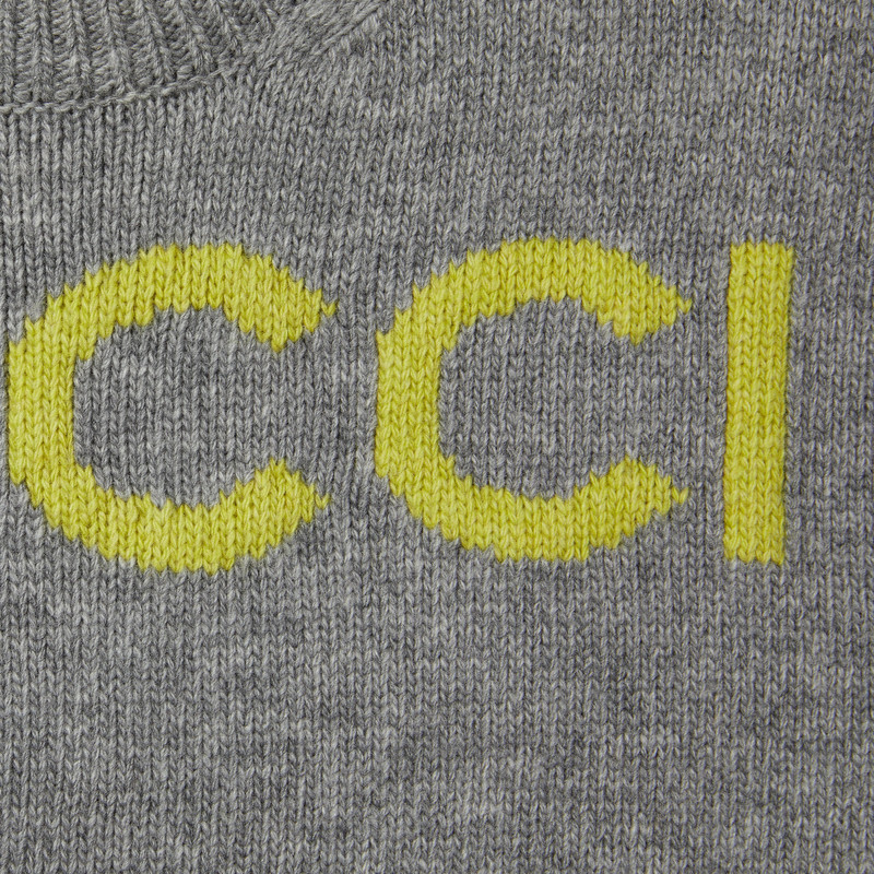 Wool top with Gucci intarsia 6