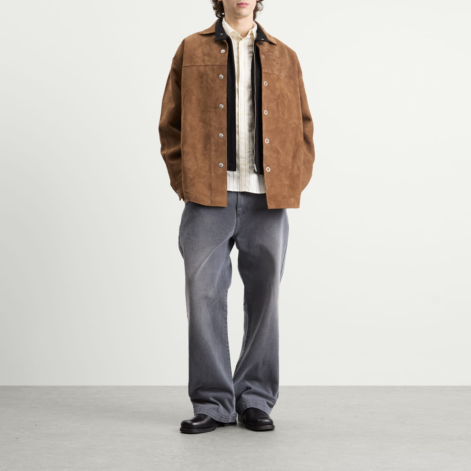 AMI Paris Goat Suede Leather Shirt Jacket - 4