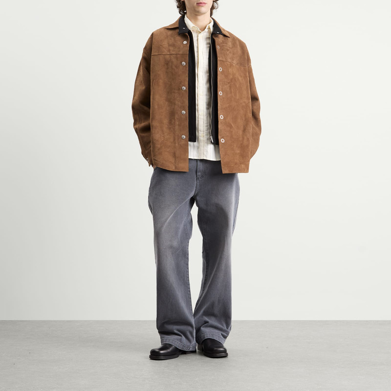 AMI Paris AMI Paris Goat Suede Leather Shirt Jacket outlook