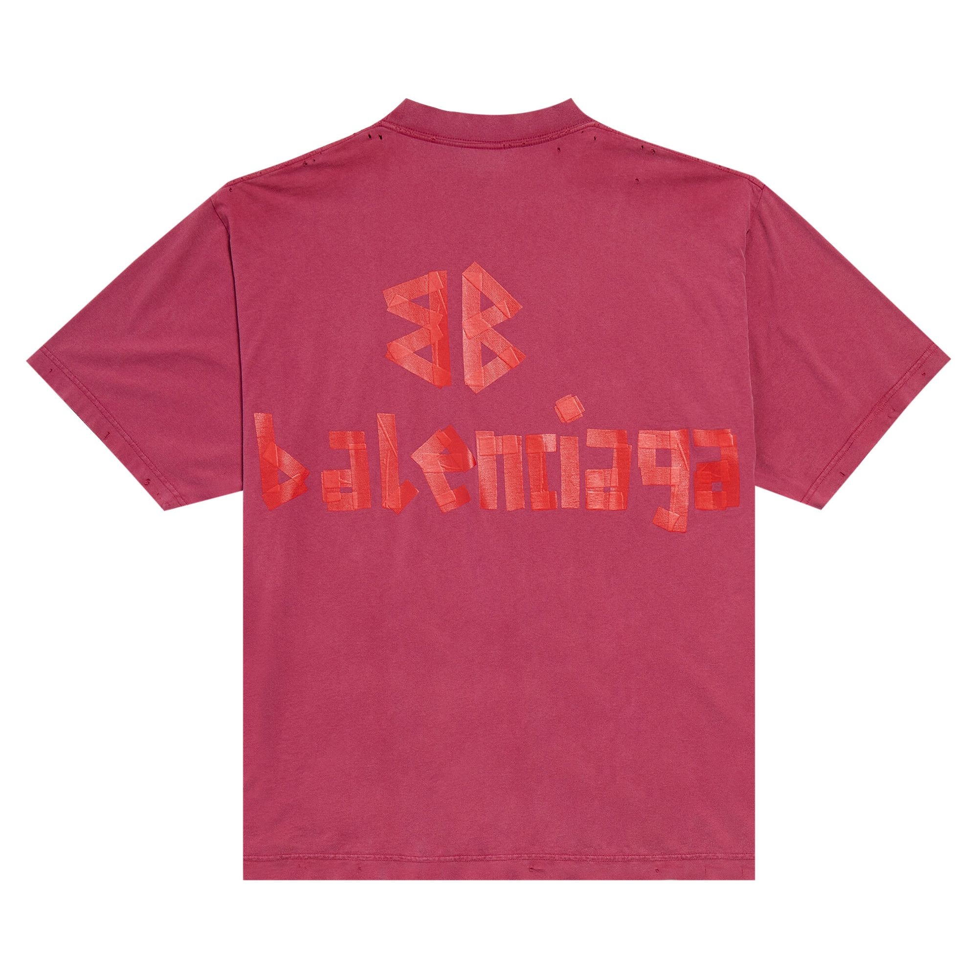 Balenciaga Tape Type T-Shirt 'Raspberry' - 2