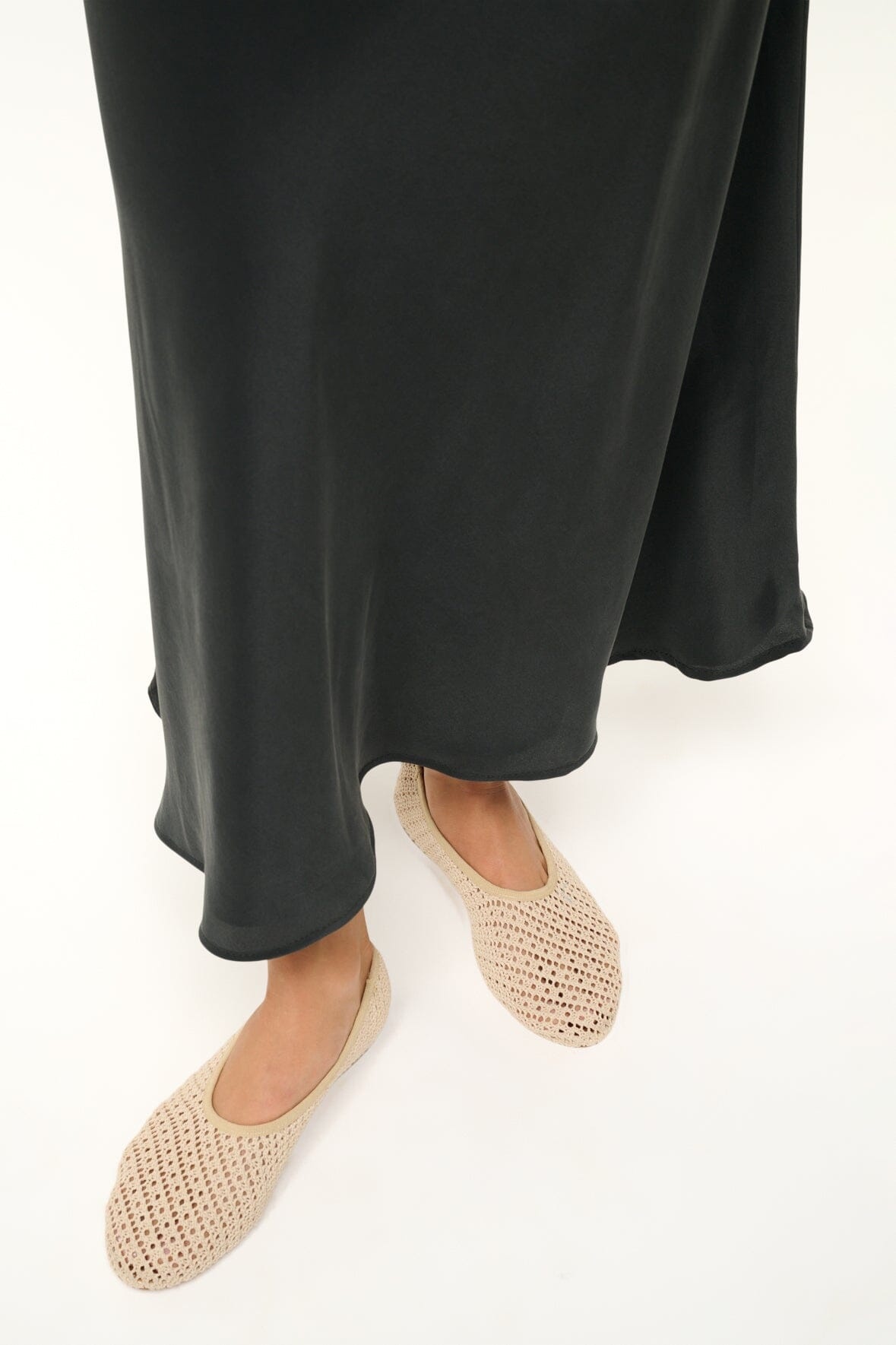 STAUD ALBA BALLET FLAT CREAM CROCHET - 4