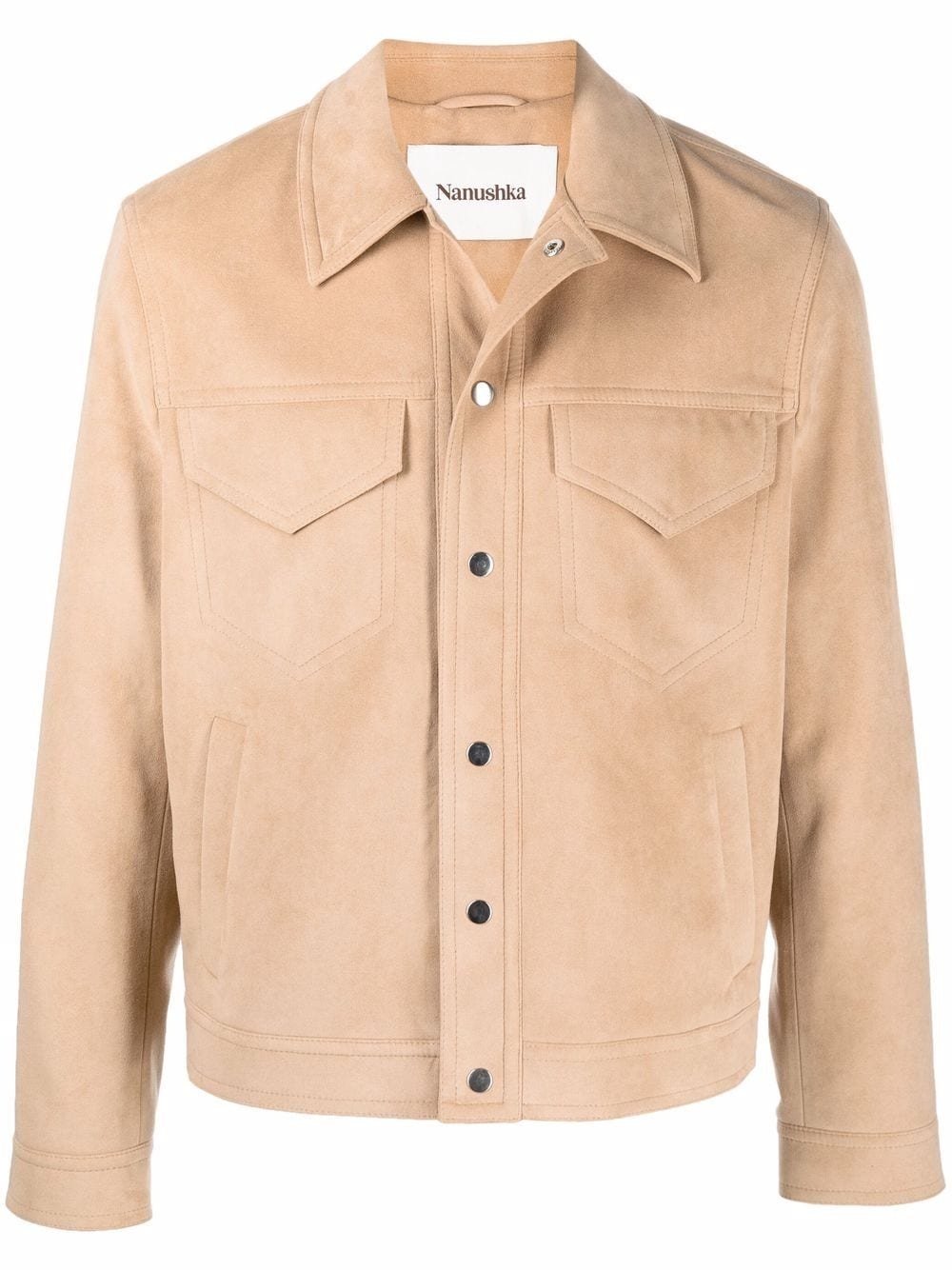 vegan suede shirt jacket - 1