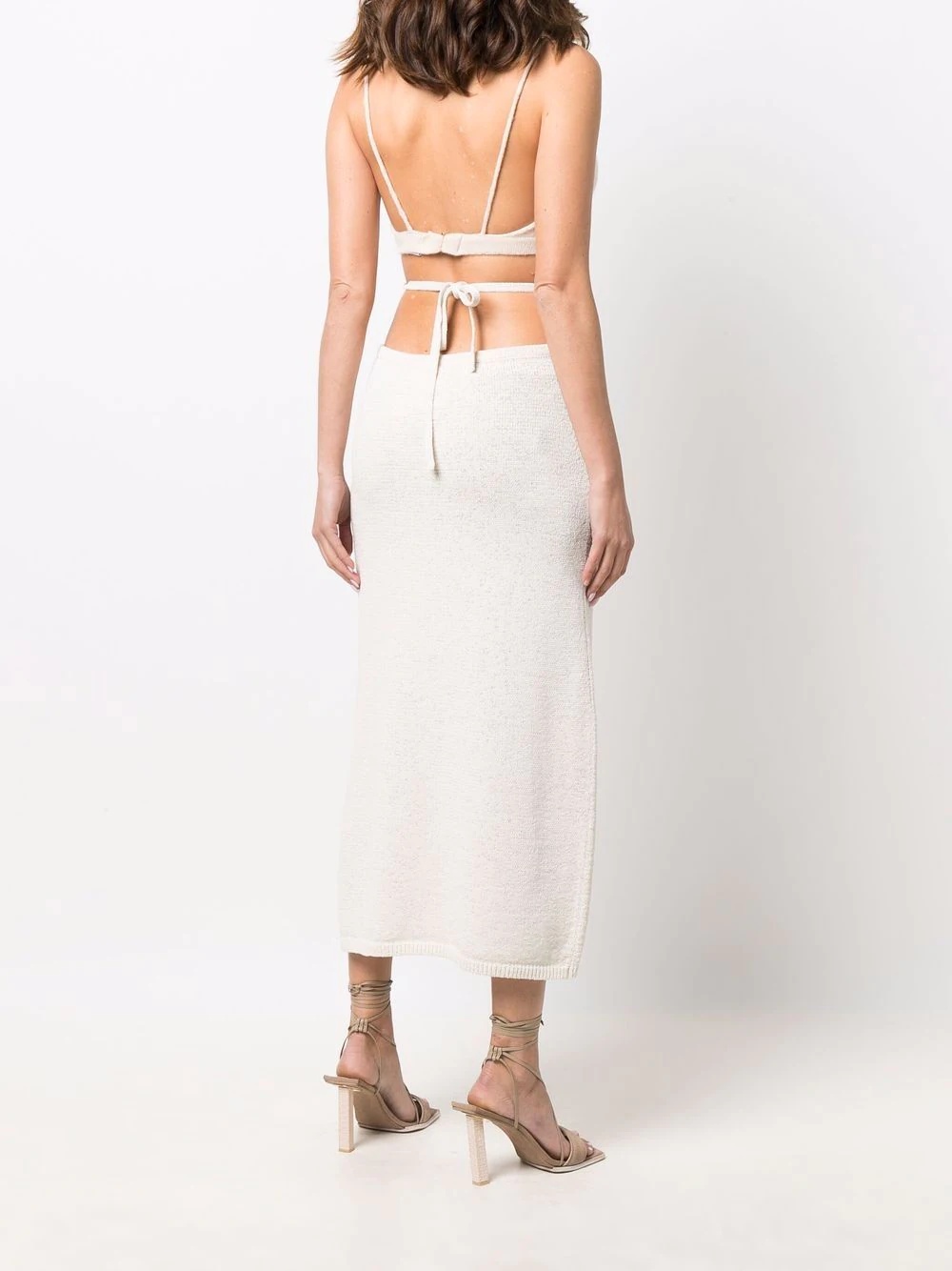 cut-out detail midi-skirt - 4