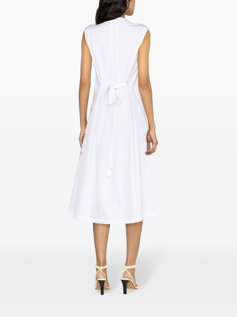 embroidered cotton wrap dress 3