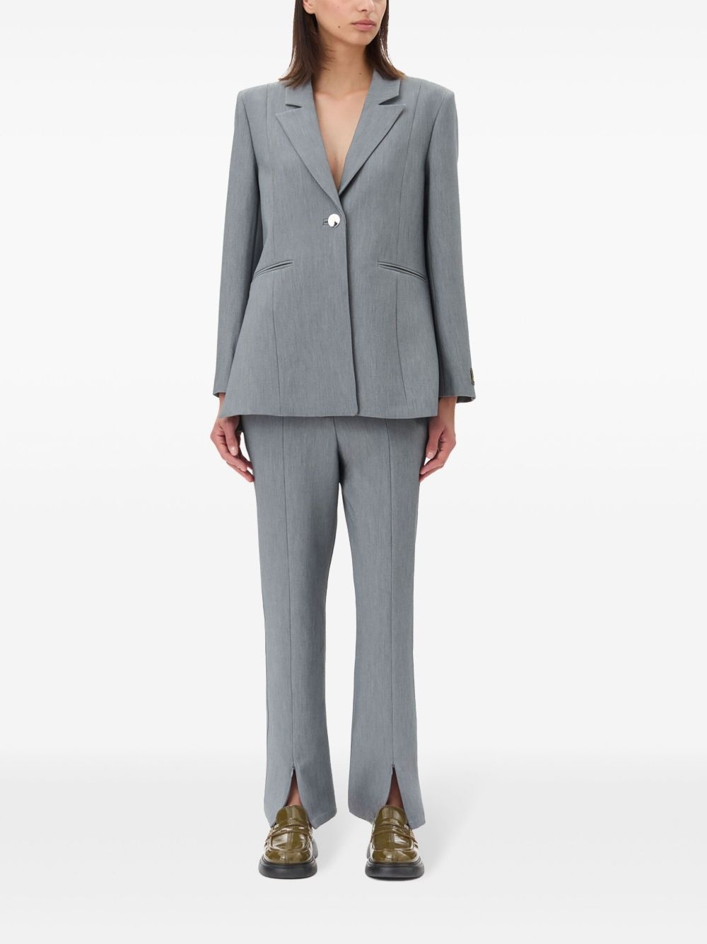 mélange twill blazer - 2