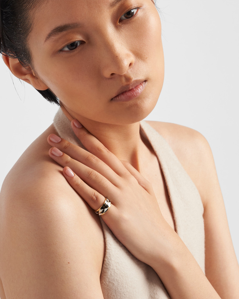 Prada Enameled metal ring outlook