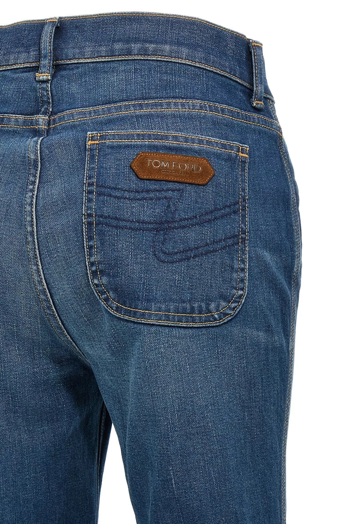Tom Ford Women 'Stone Washed Denim Flare' Jeans - 4