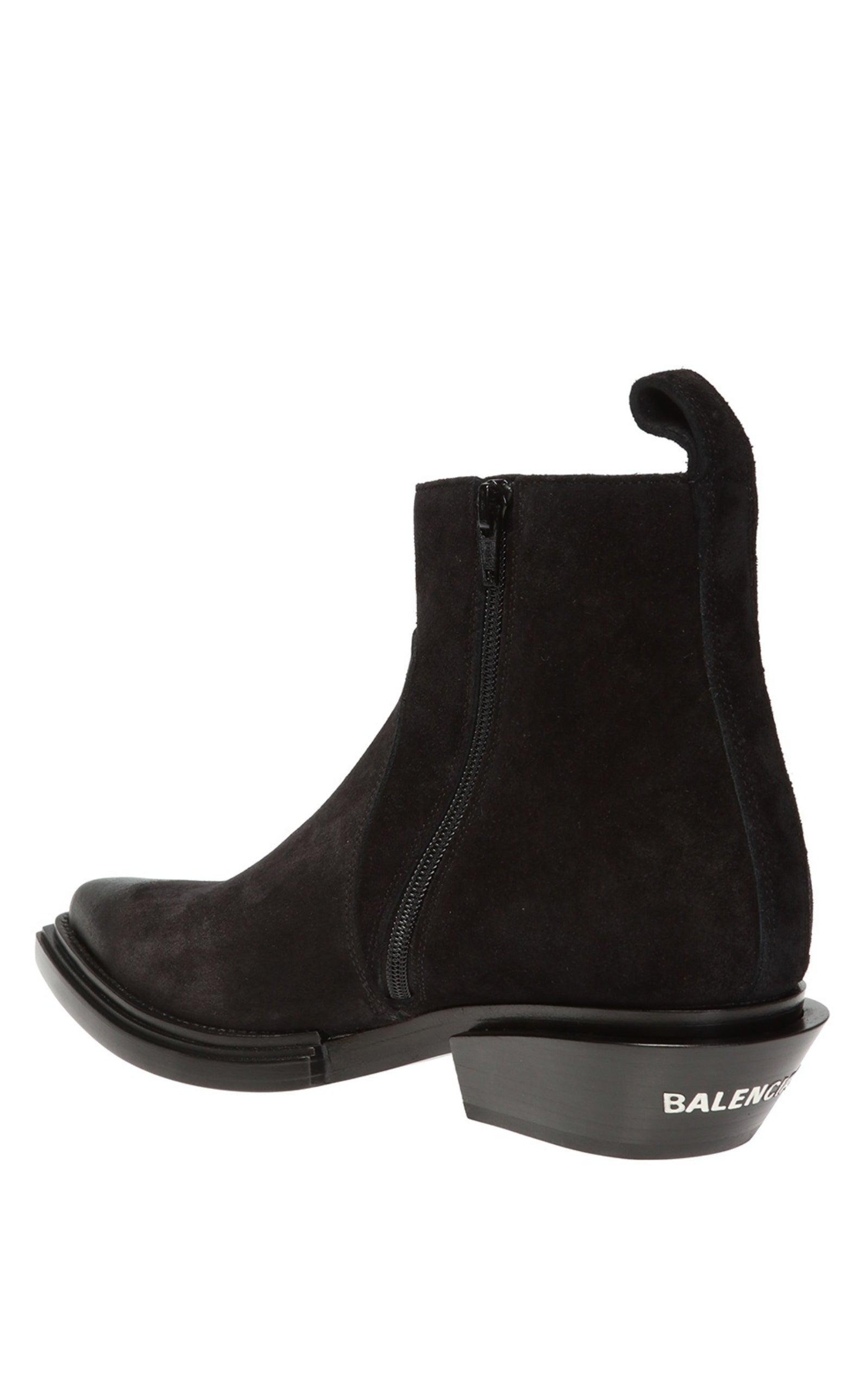 Black Suede Ankle Boots - 3
