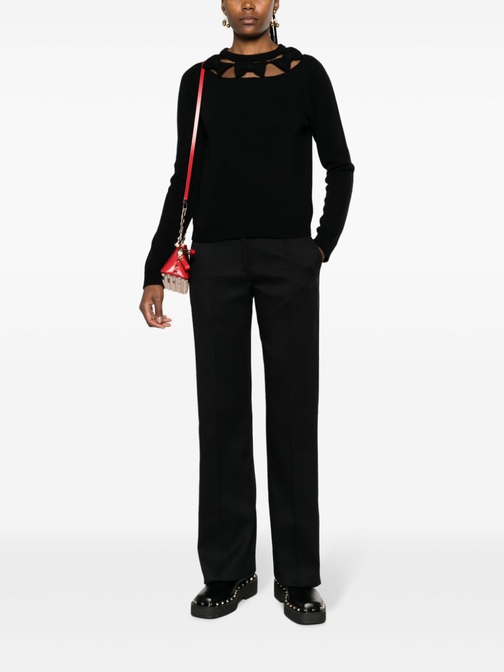 cut-out virgin-wool jumper - 2