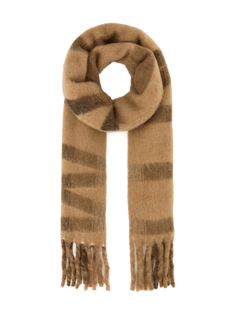Esendra patterned fringed scarf - 1