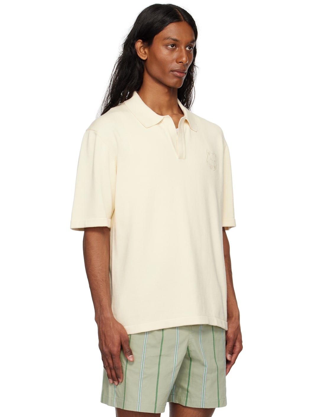 Off-White Bold Fox Head Embroidered Knitted Polo - 2