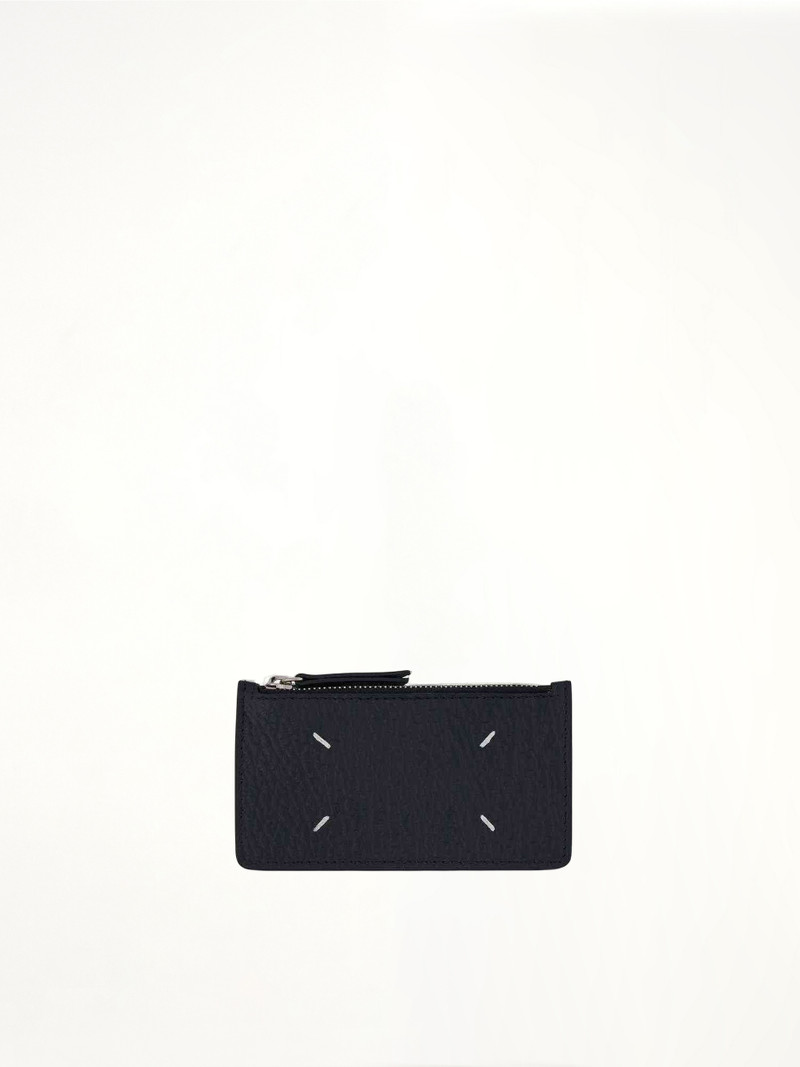 Maison Margiela Zip Credit Card Holder in Black outlook