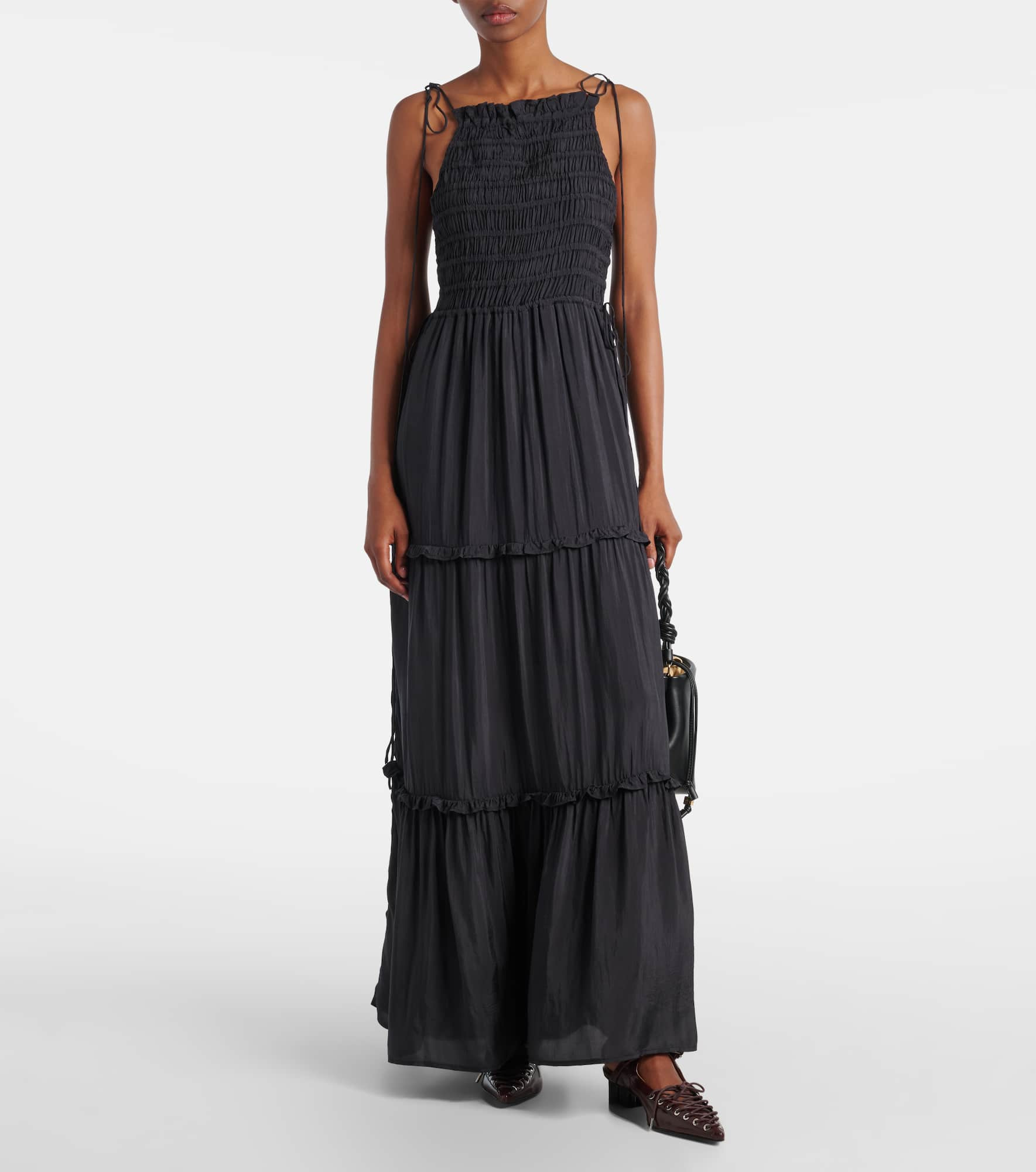 Smocked tiered maxi dress - 2
