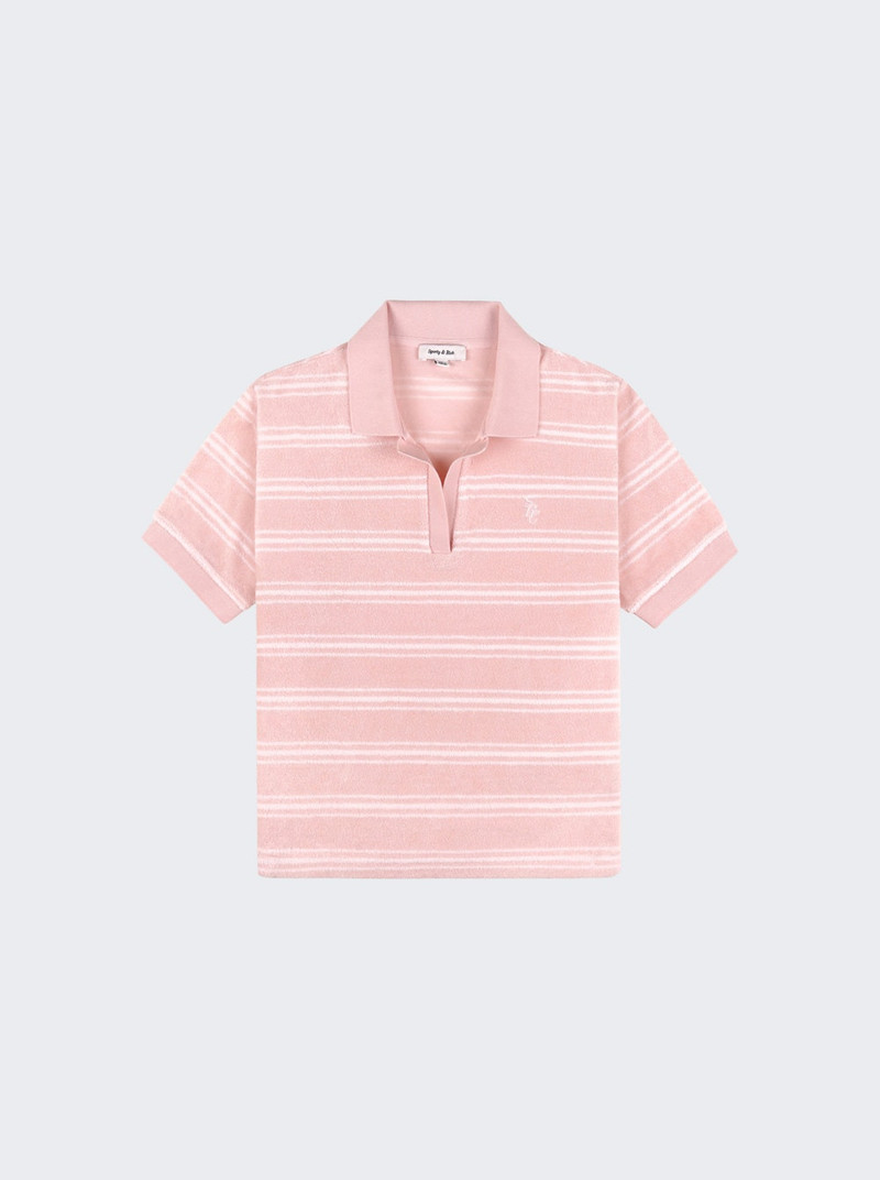 Src Terry Polo Pink Dolphin Striped 1