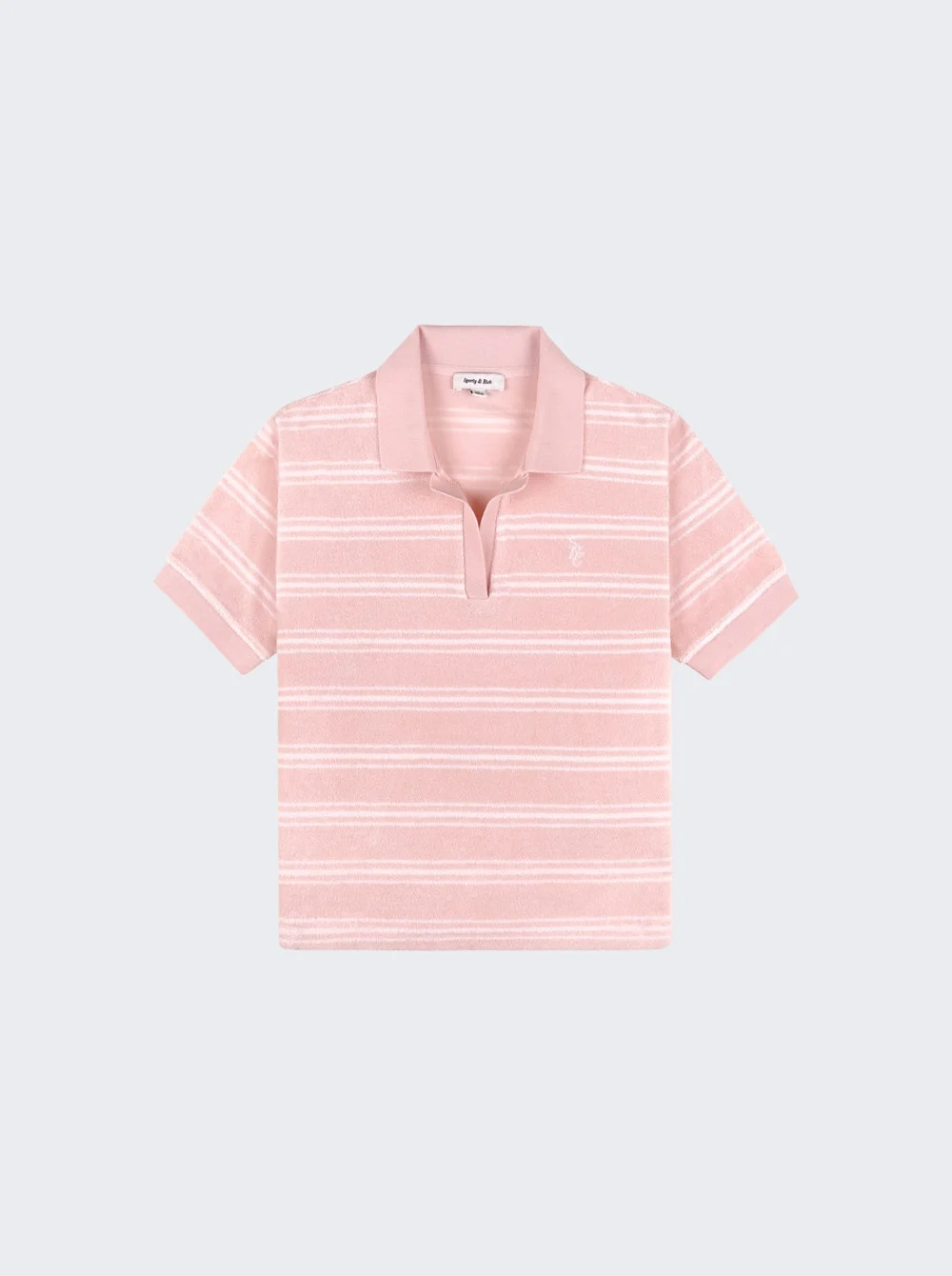 Src Terry Polo Pink Dolphin Striped - 1