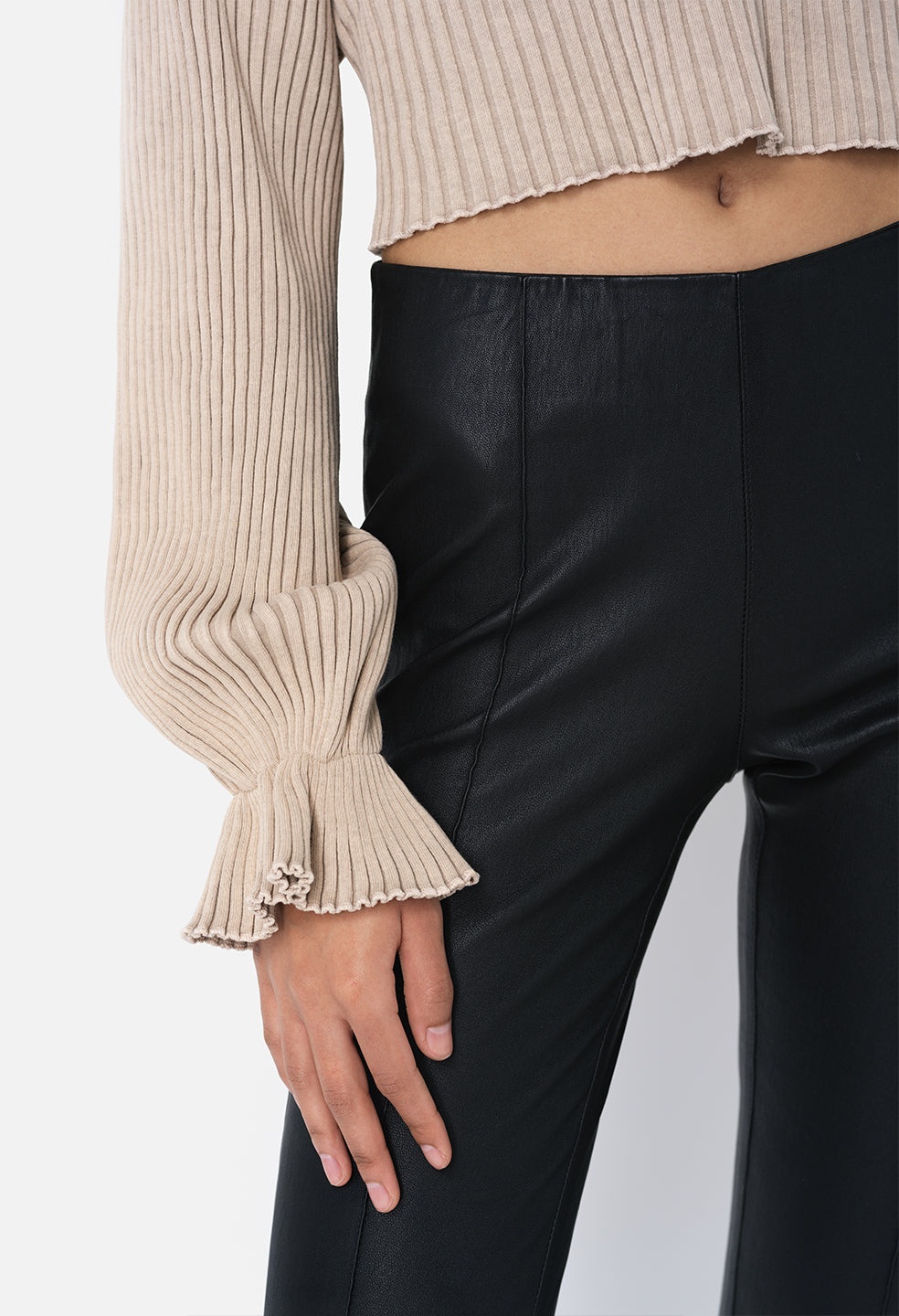 MINERAL WASH GINZA RIB CROPPED TOP - 6