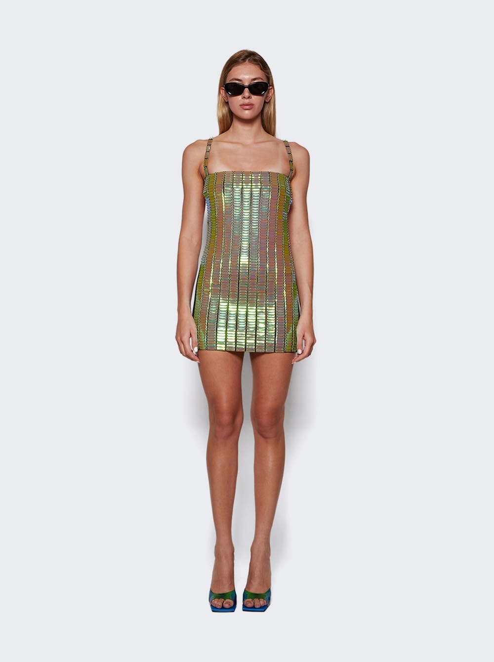 Embellished Rue Dress Iridescent Green - 2