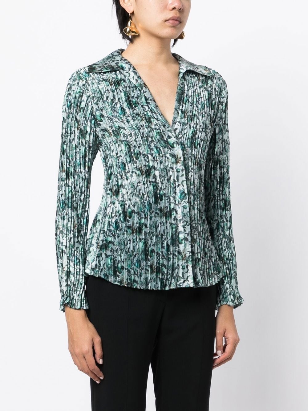 berry blooms pleated shirt - 3