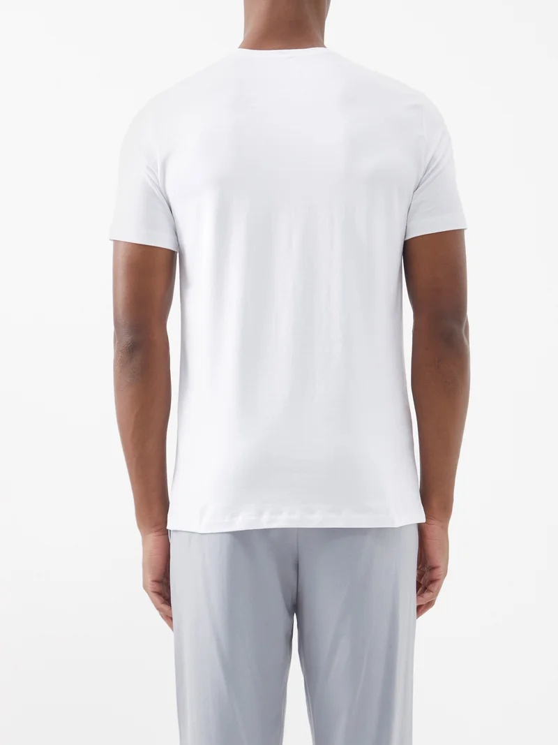 Pack of two Daily Comfort V-neck stretch-cotton T-shirts - 7