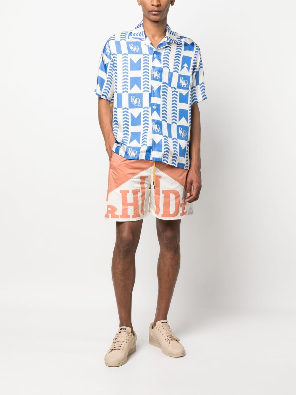graphic-print silk shirt - 2