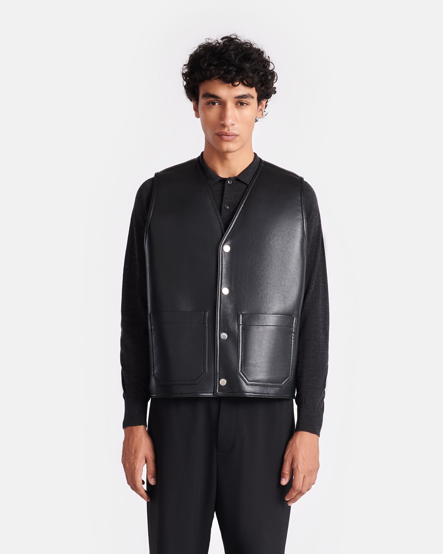 Reversible Bonded Shearling Vest - 2