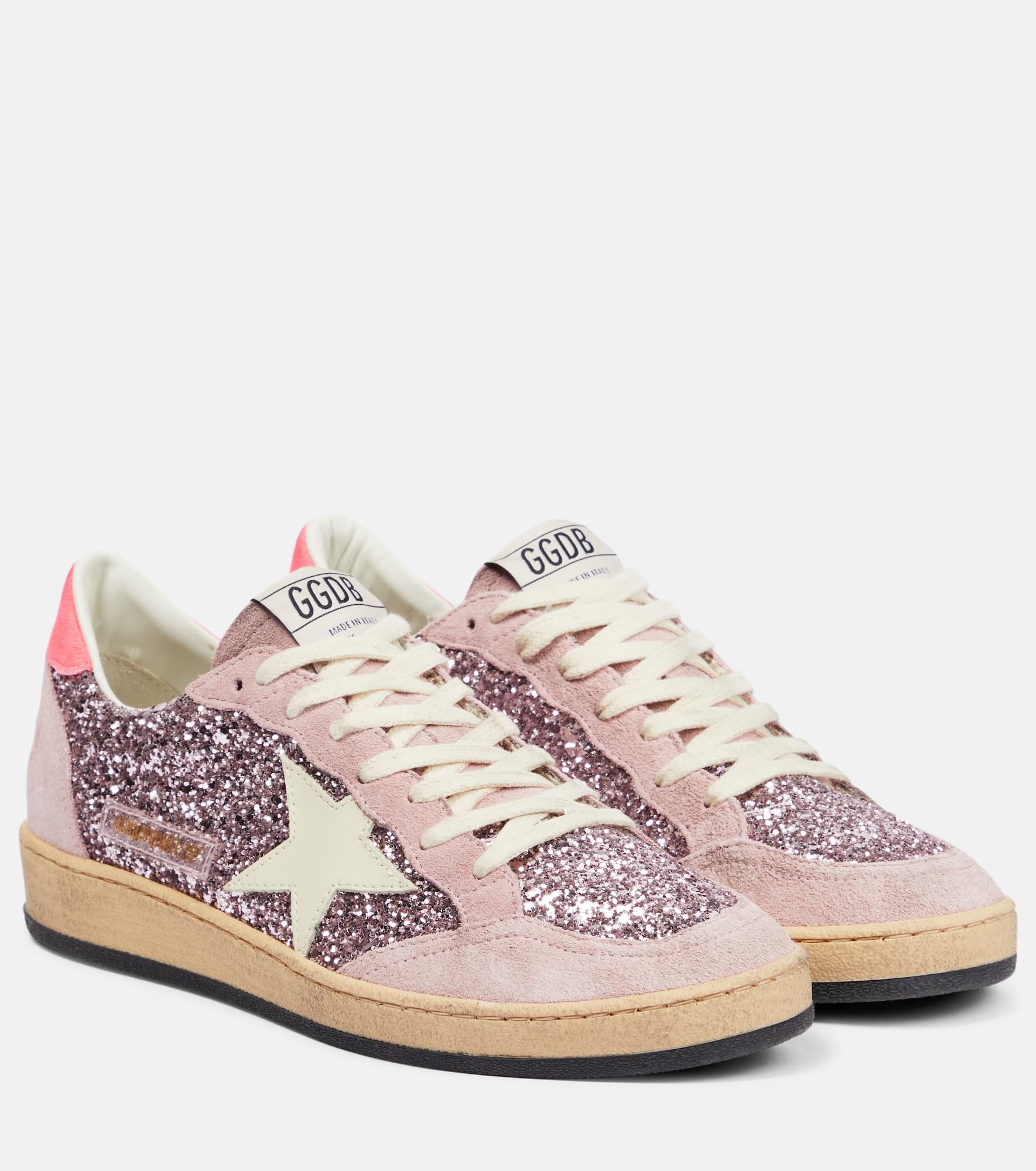Ball Star glitter suede sneakers - 1