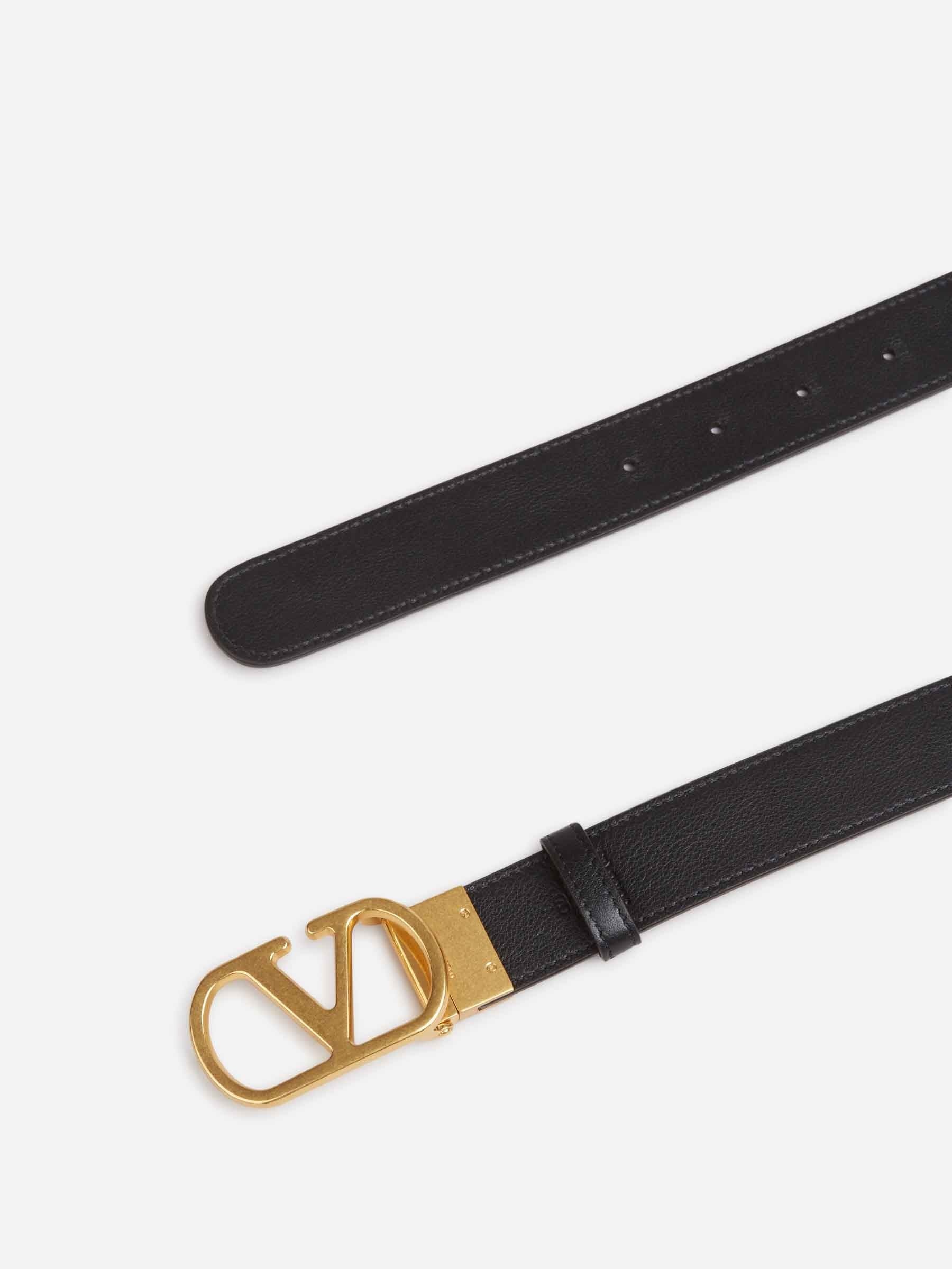 VLOGO LEATHER BELT - 4