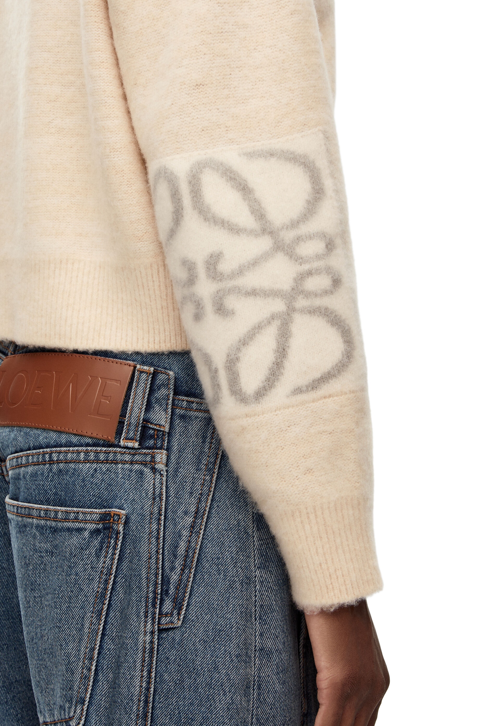 Anagram intarsia sweater in wool - 5
