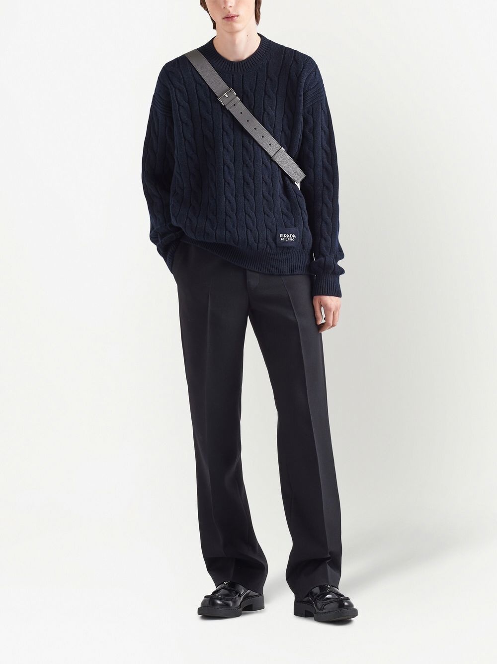 cable-knit cashmere sweater - 2