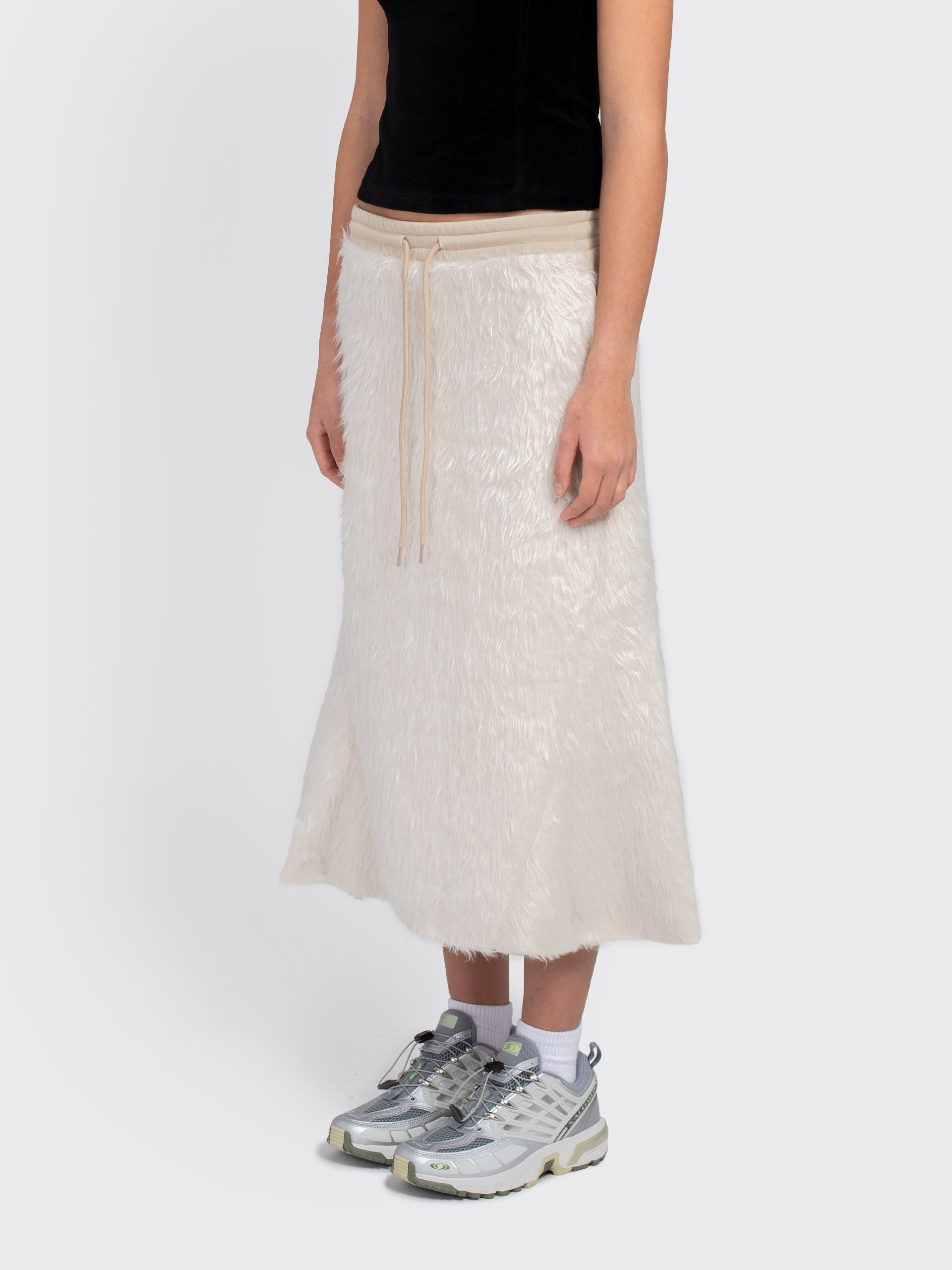 Shaggy Fur Track Skirt - 2