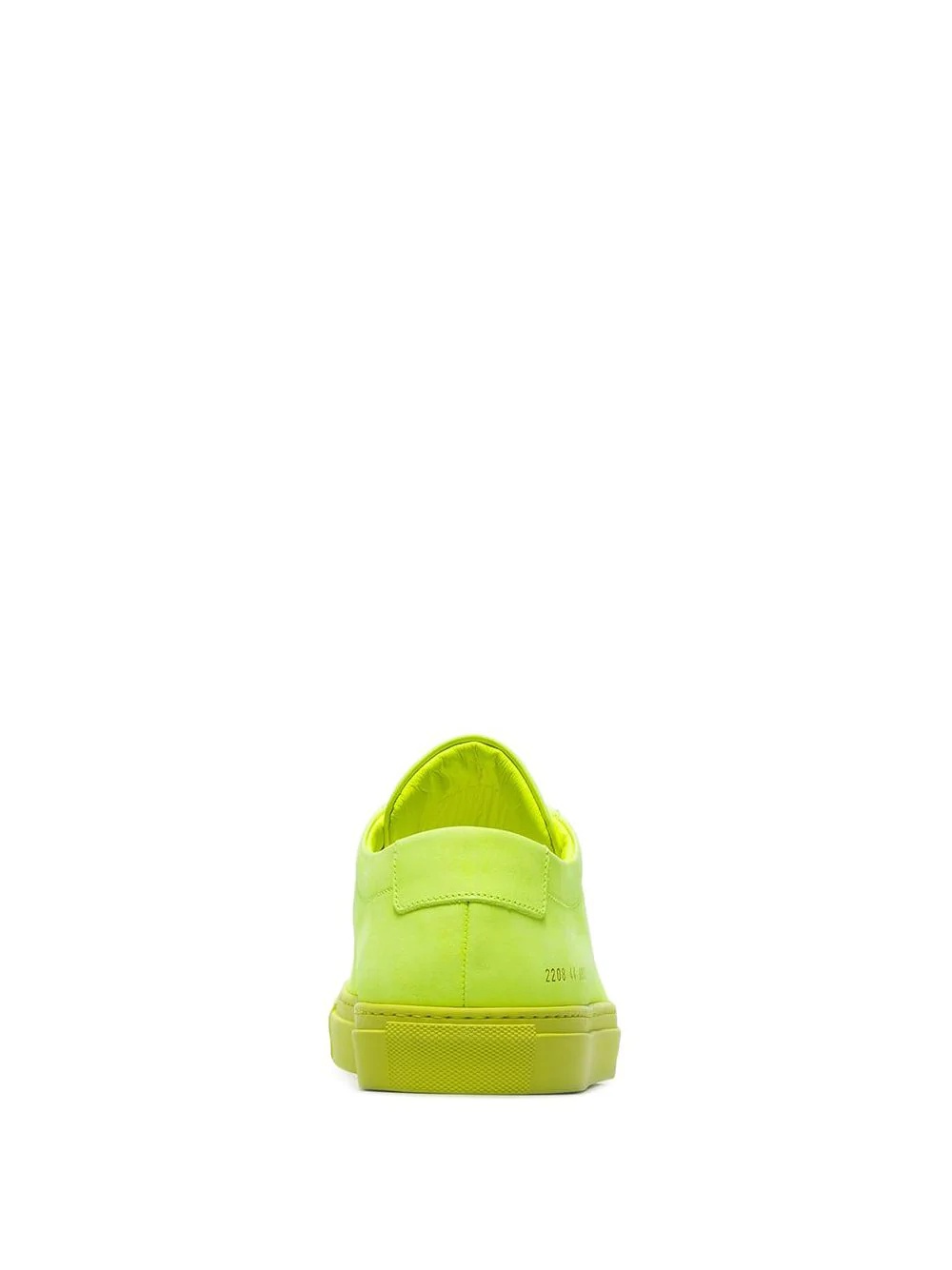 fluorescent yellow Achilles leather low-top sneakers - 4