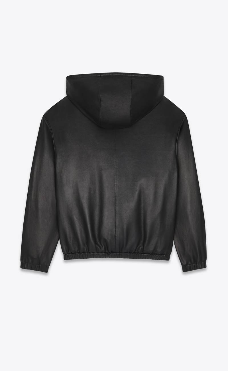 SAINT LAURENT hoodie in lambskin outlook
