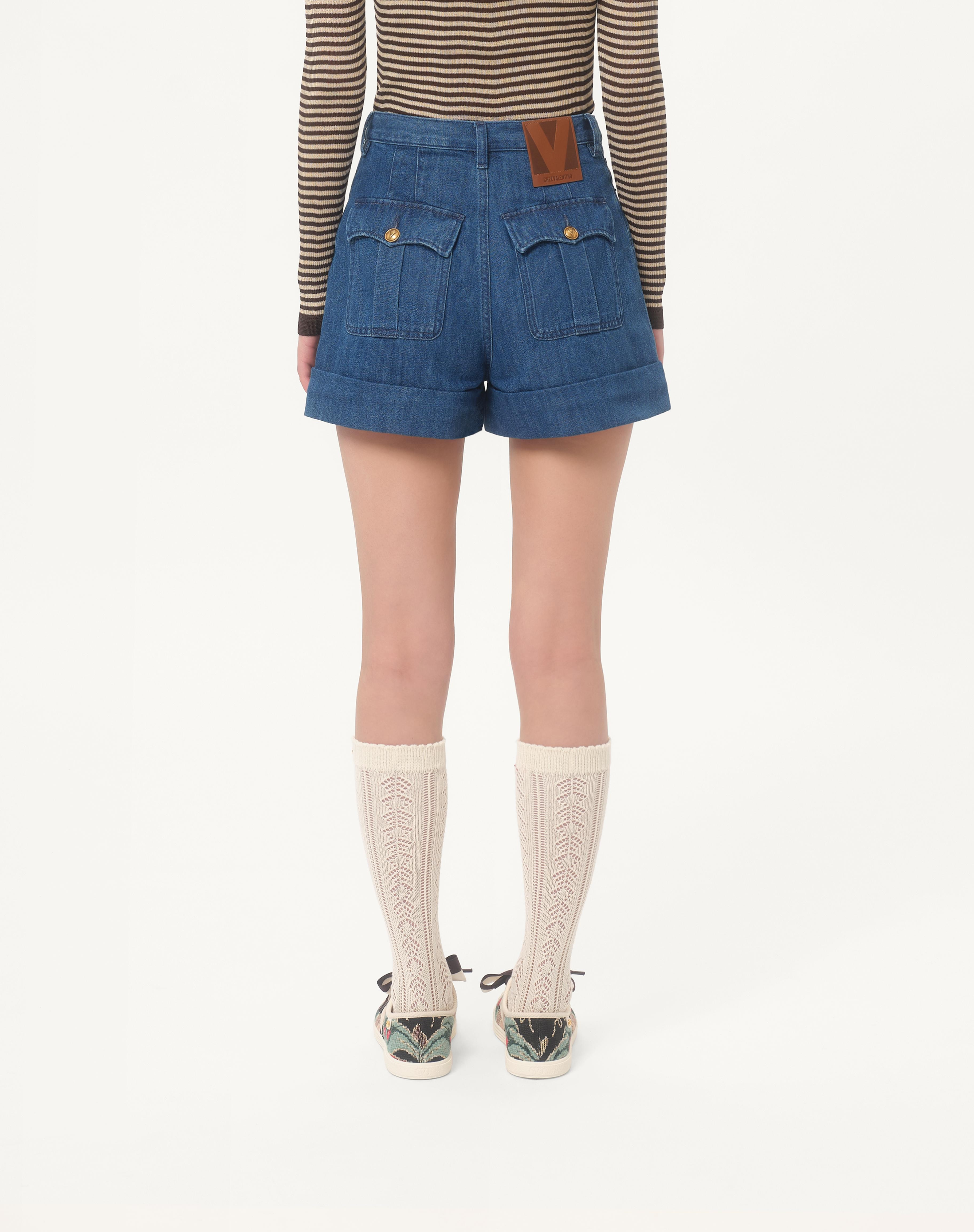 LIGHTWEIGHT DENIM SHORTS - 5