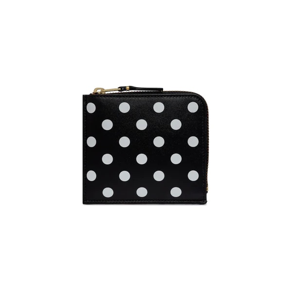 Dots Printed Leather Wallet - 1